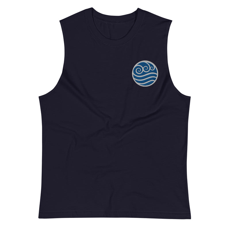 Water Nation Embroidered Muscle Workout Shirt