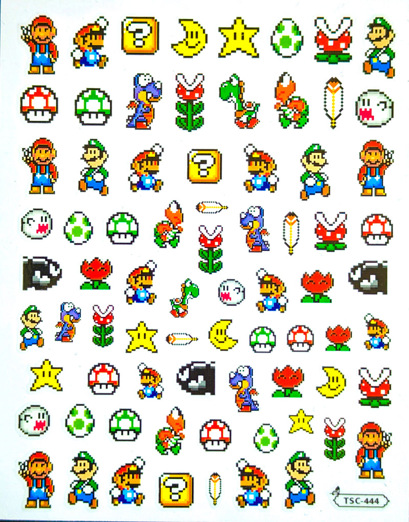 Mario Nail Sticker Decals