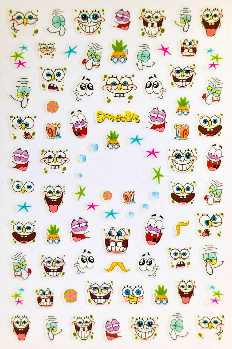 Spongebob Nail Sticker Decals