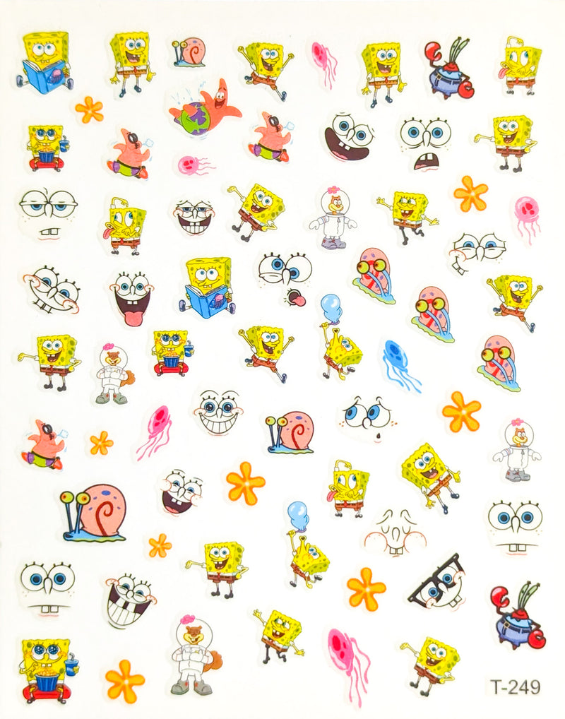Spongebob Nail Sticker Decals
