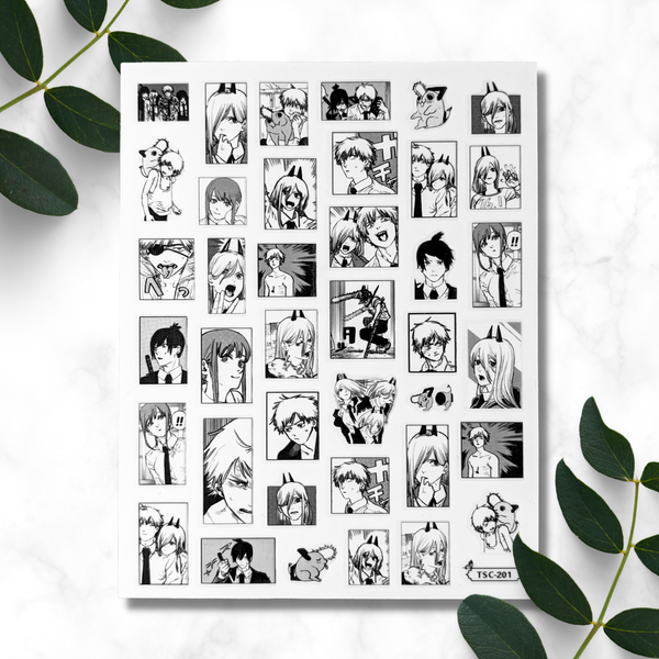 Chainsaw Nail Sticker Decals
