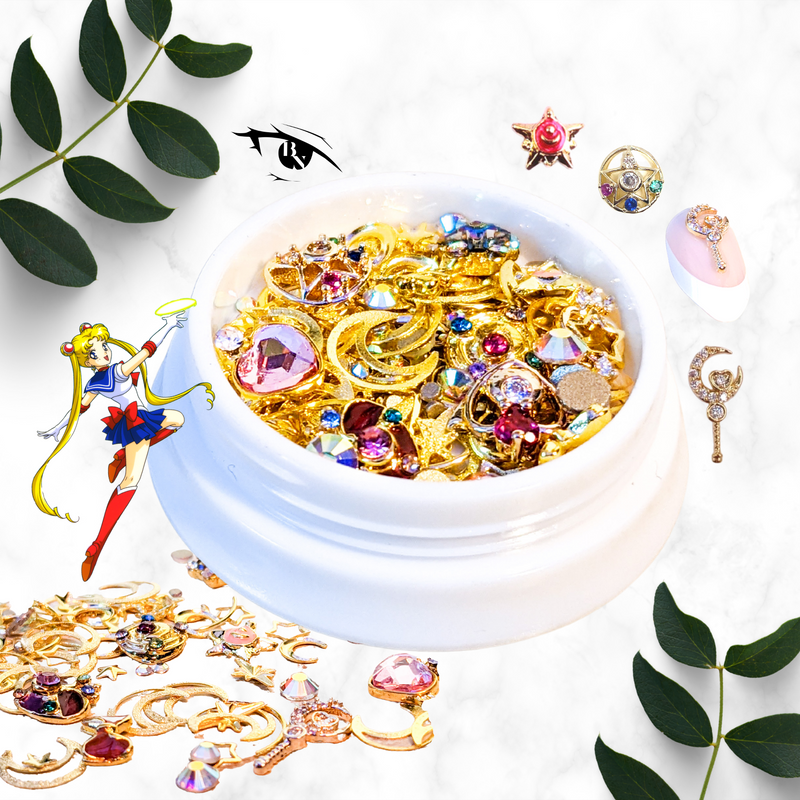 Sailor Girl Anime Nail Charms