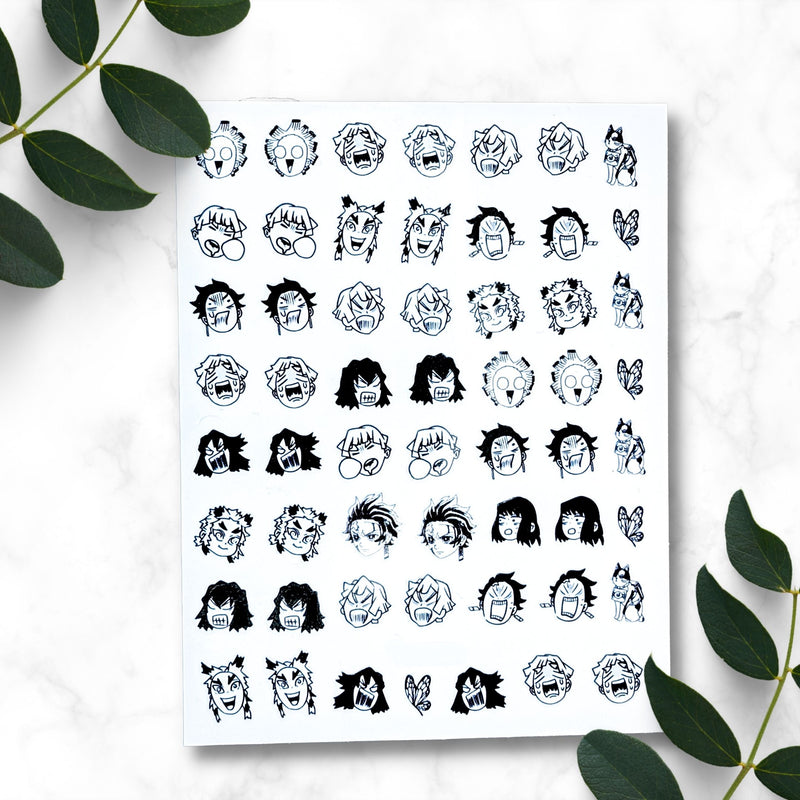 Demon Slay Nail Sticker Decals