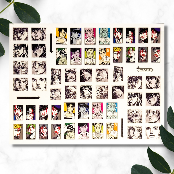 JoJo's Bizarre Nail Sticker Decals