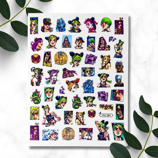 Jolyne JoJo's Nail Sticker Decals