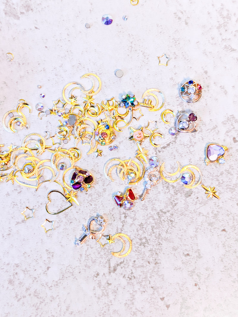 Sailor Girl Anime Nail Charms