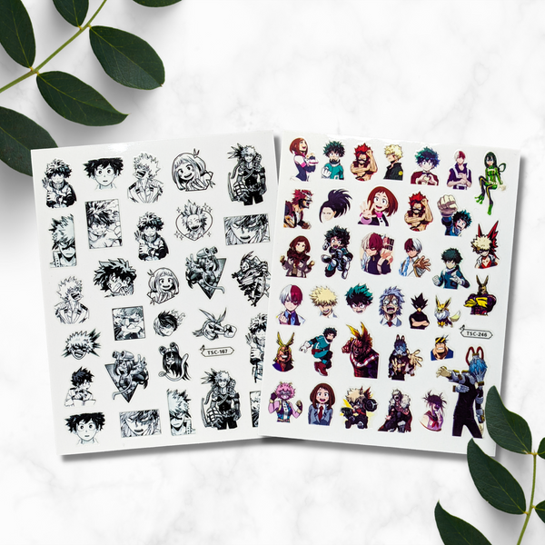 My Hero Nail Sticker Decals