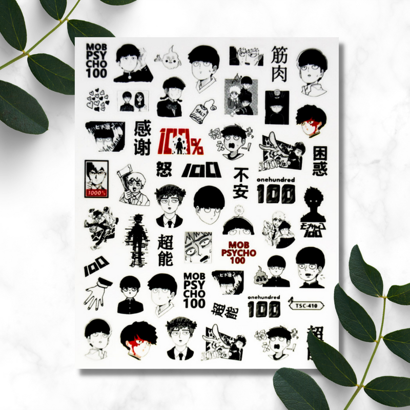 Mob Psycho Nail Sticker Decals