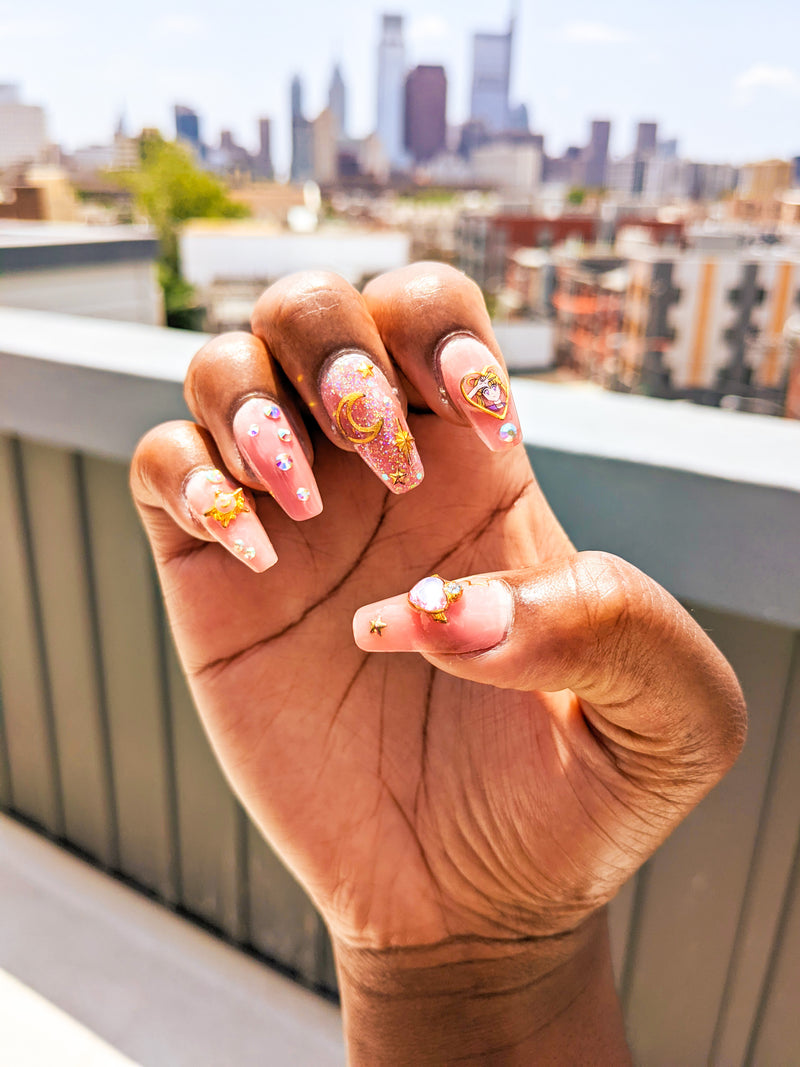 Sailor Girl Anime Nail Charms