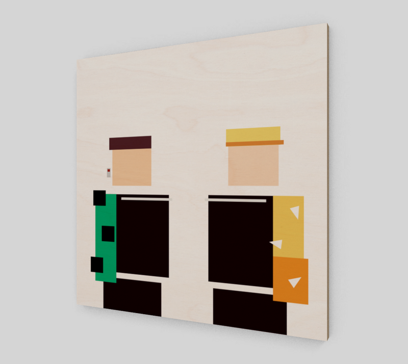Demon Slayer Minimalist Wood Print