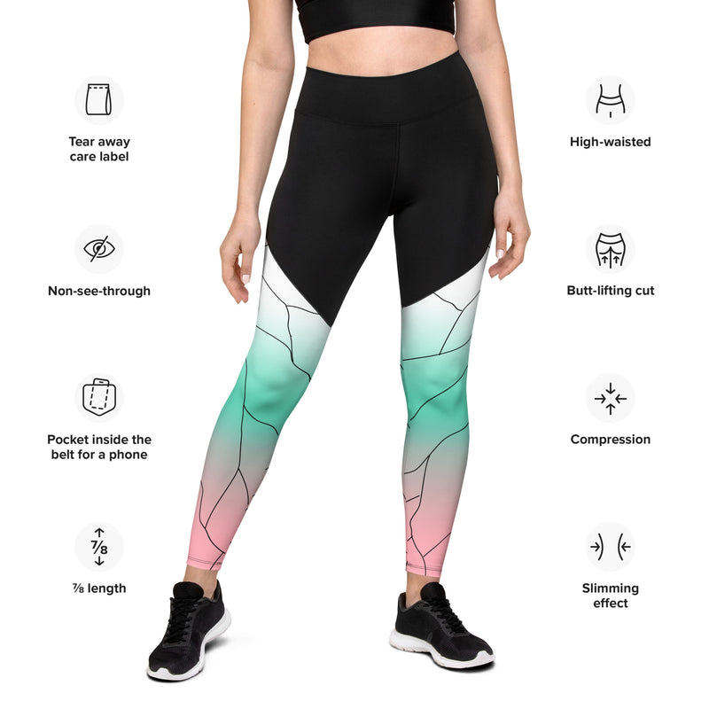 Butterfly Hurricane Leggings, High Waist Yoga Pants