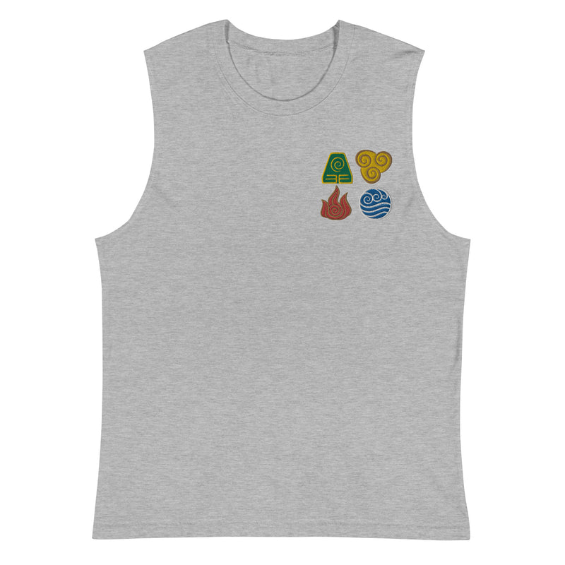 Four Nations Embroidered Muscle Workout Shirt