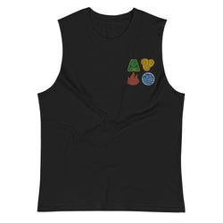 Four Nations Embroidered Muscle Workout Shirt