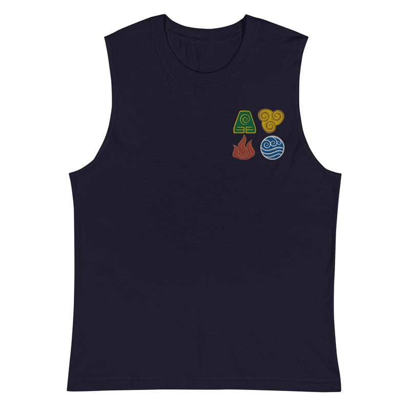 Four Nations Embroidered Muscle Workout Shirt