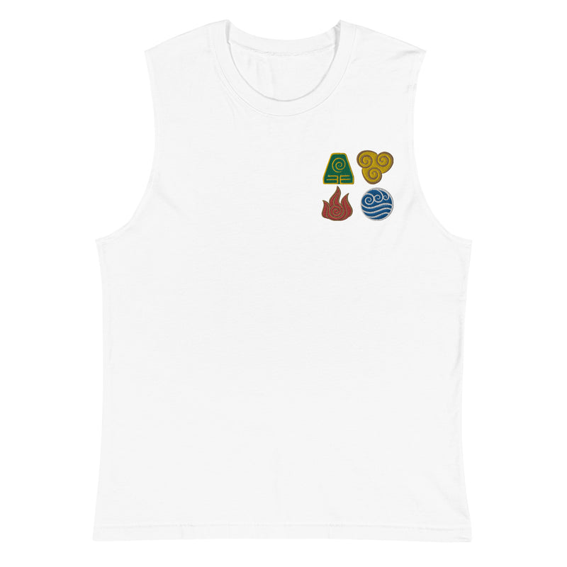 Four Nations Embroidered Muscle Workout Shirt